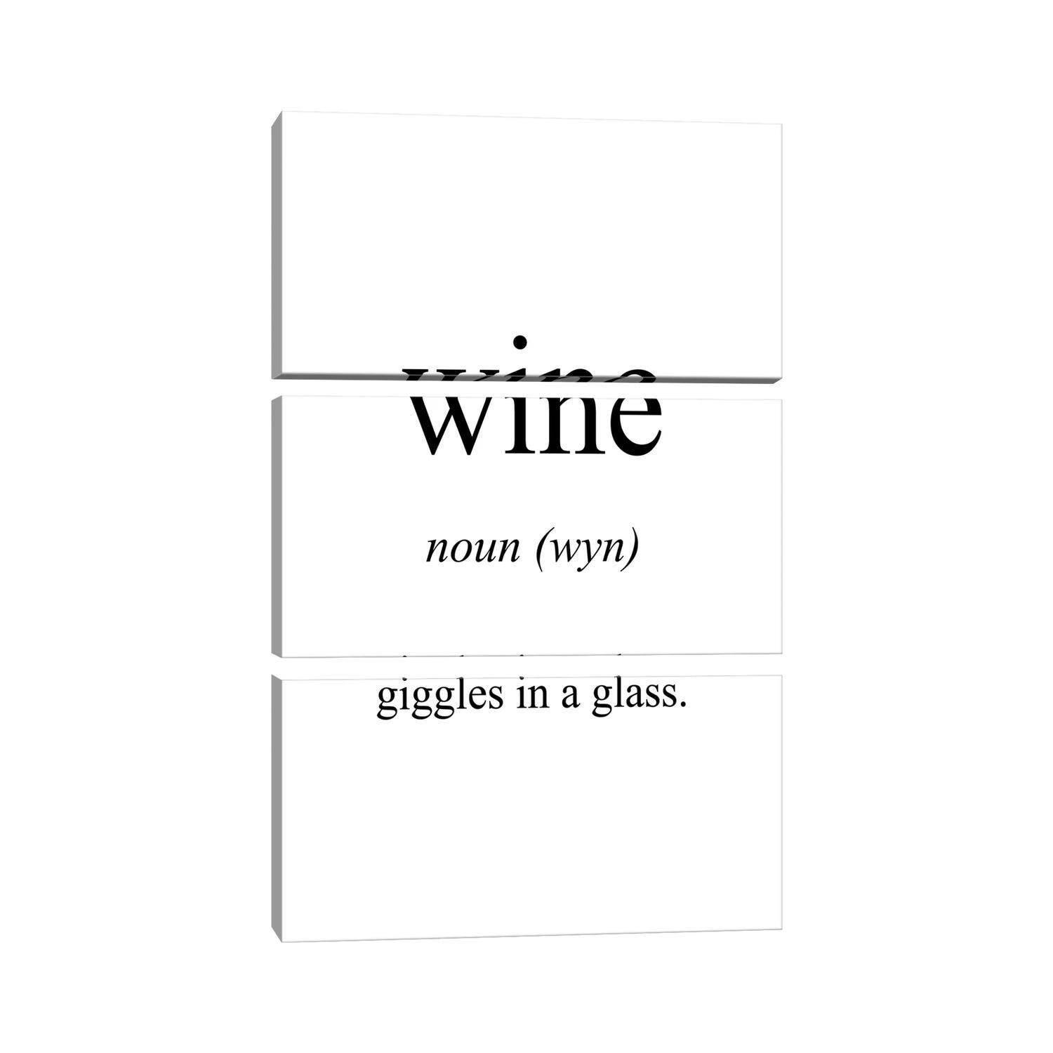 iCanvas "Wine Meaning" by Pixy Paper 3Piece Canvas Wall Art Set Bed